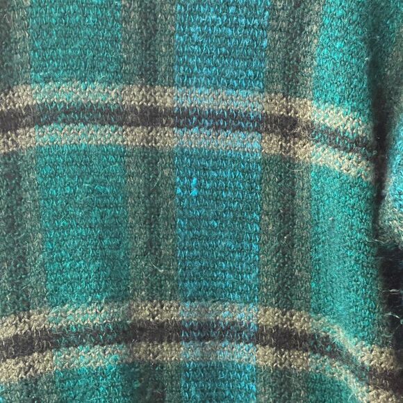 Vintage 80's Plaid Sweater Grandpa Cardigan large - Picture 7 of 8